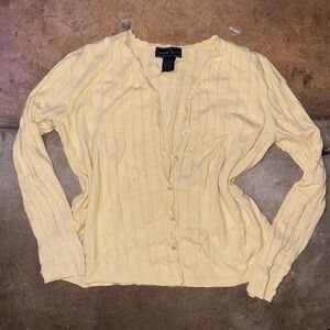 Vintage Butter Yellow Cardigan Top